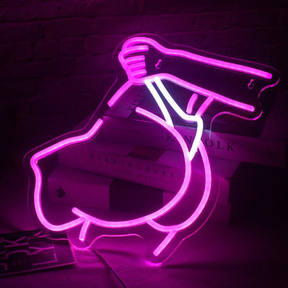LED modelling neon lights showing bar beauty silhouette with 6mm lamp cap detail