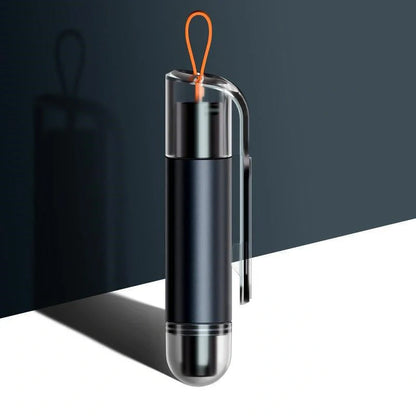 Mini Portable Car Safety Hammer in navy blue and red, compact size for emergency use