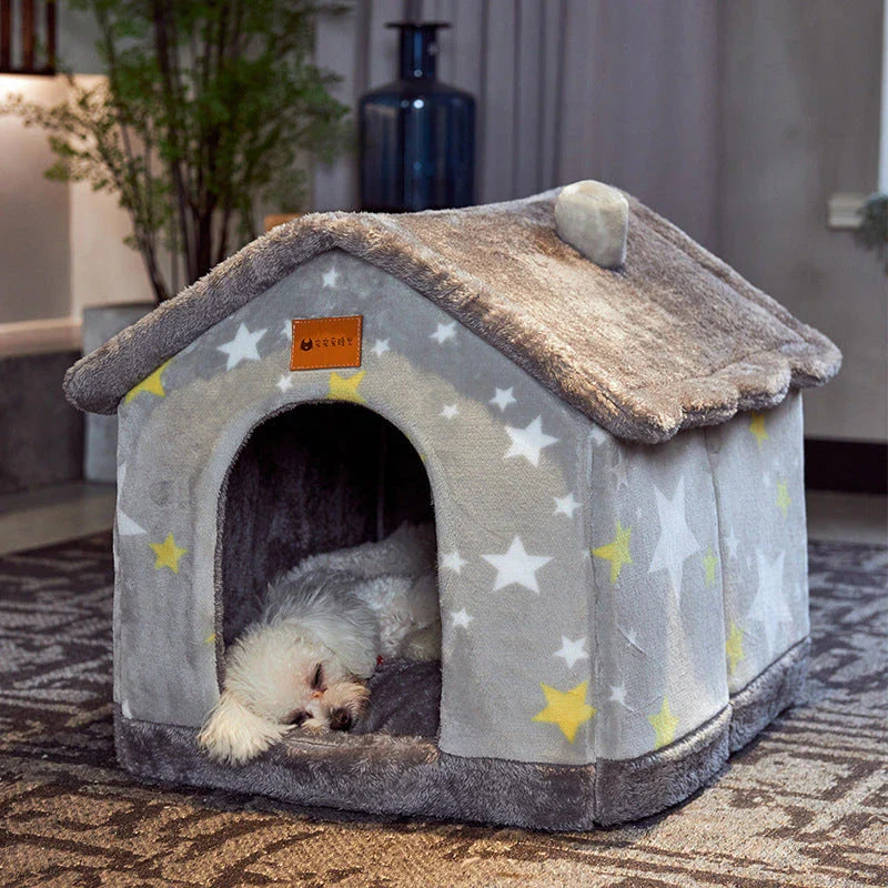 A cozy and comfortable pet bed with a self-warming fabric, durable non-slip base, and removable machine-washable cover