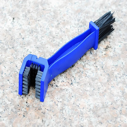 Bicycle cleaning tool set with chain washer, large brush and small brush in plastic construction