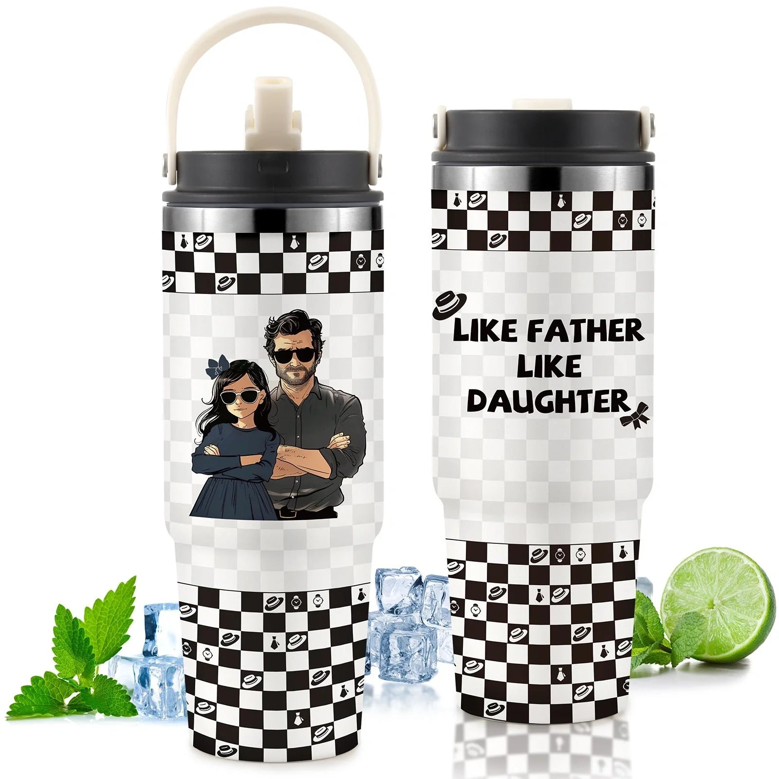 Premium 30oz stainless steel insulated cup in various colors, keeping drinks hot or cold for hours.