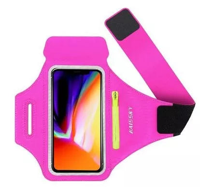 Running sports phone case arm band for iPhone 11 Pro Max X with reflective strip