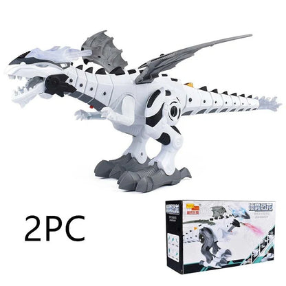 Intelligent Robot Toy Dinosaur with water spray feature in green and white colors