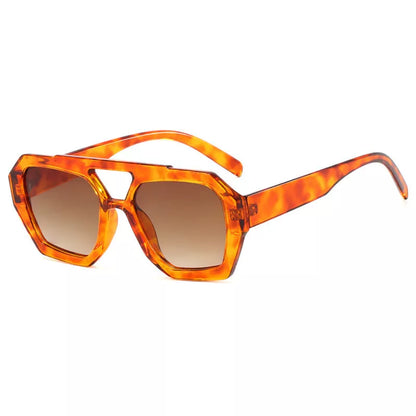Big frame leopard print sunglasses with UV400 protection in multiple colors
