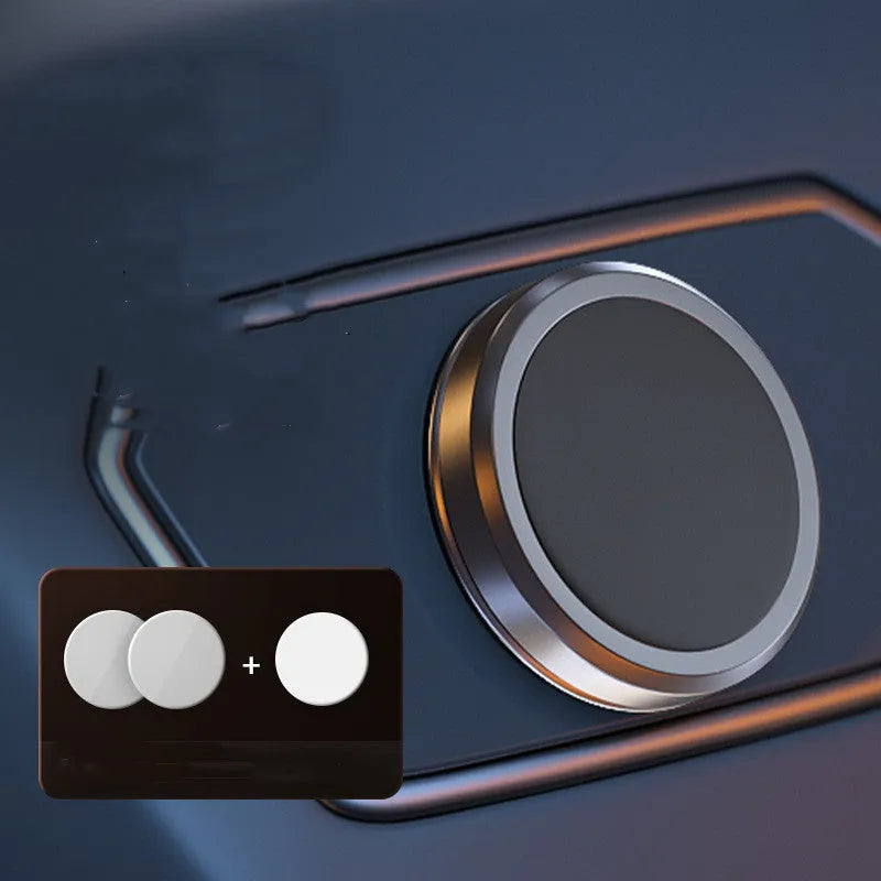 Creative Magnetic Adsorption Centripetal Force Mobile Phone Holder: Securely mounts phones with alloy magnetic base and includes 2 iron pieces plus 1 bottom gel for versatile placement options