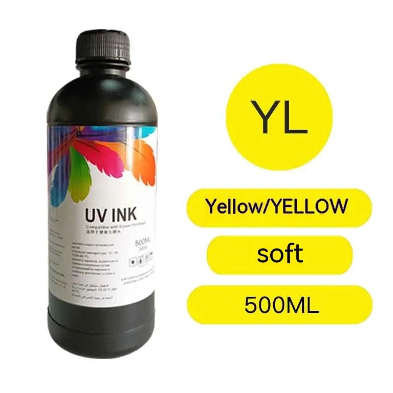 500ml bottle of Epson UV ink for XP600 and TX800 printers in eight colours