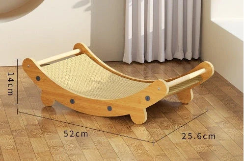 Durable sisal scratch mat with crumb-resistant surface for cats