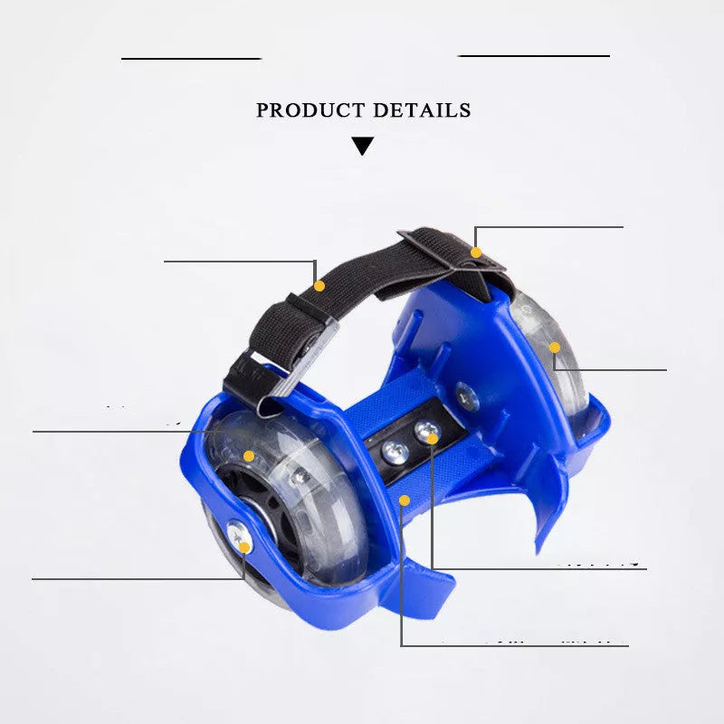 Children's luminous roller skates in three colors for safe evening skating