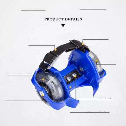 Children's luminous roller skates in three colors for safe evening skating