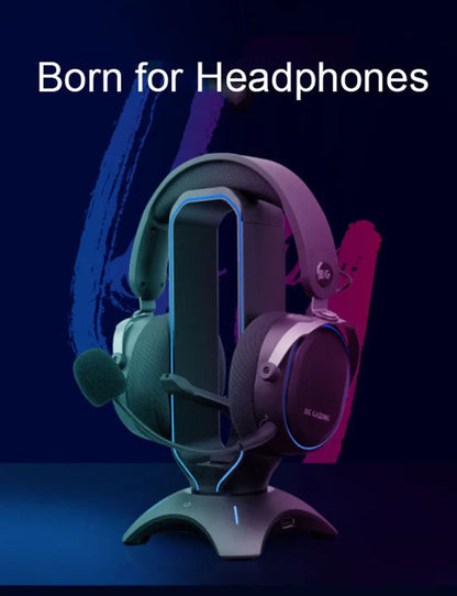RGB gaming headphone stand measuring 252.5mm with USB connection and multiple colour options