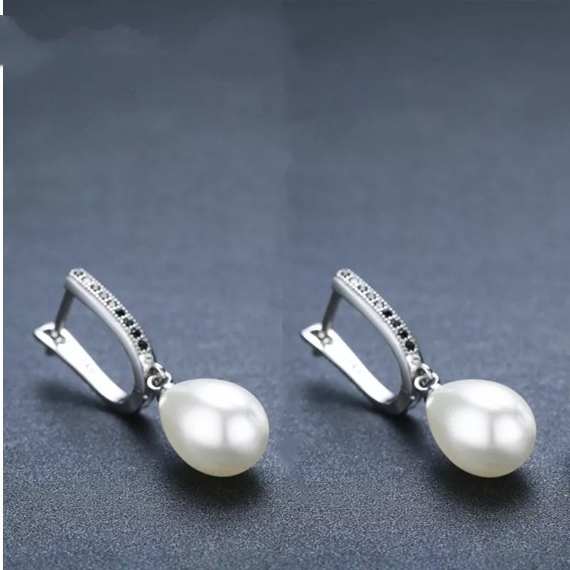 Black circle full rhinestone zircon earrings for women, elegant and affordable fashion jewelry