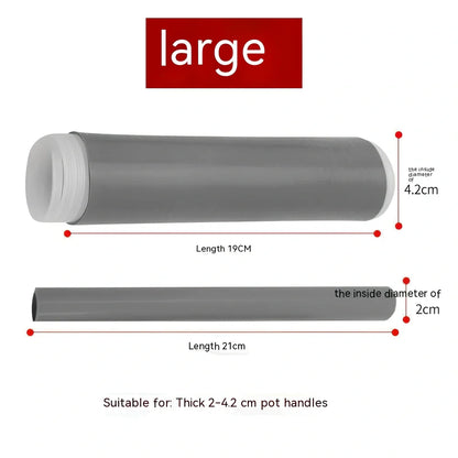 Handmade silicone kitchen insulation sleeve with non-slip textured surface for heat protection