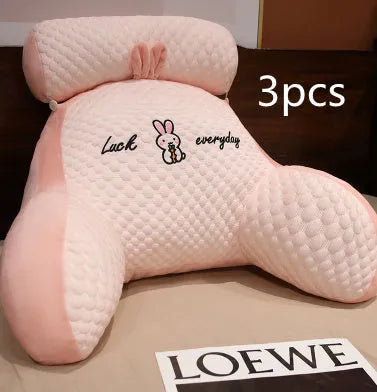 Reading lumbar support cushion in 60x40cm and 70x50cm sizes with embroidery design