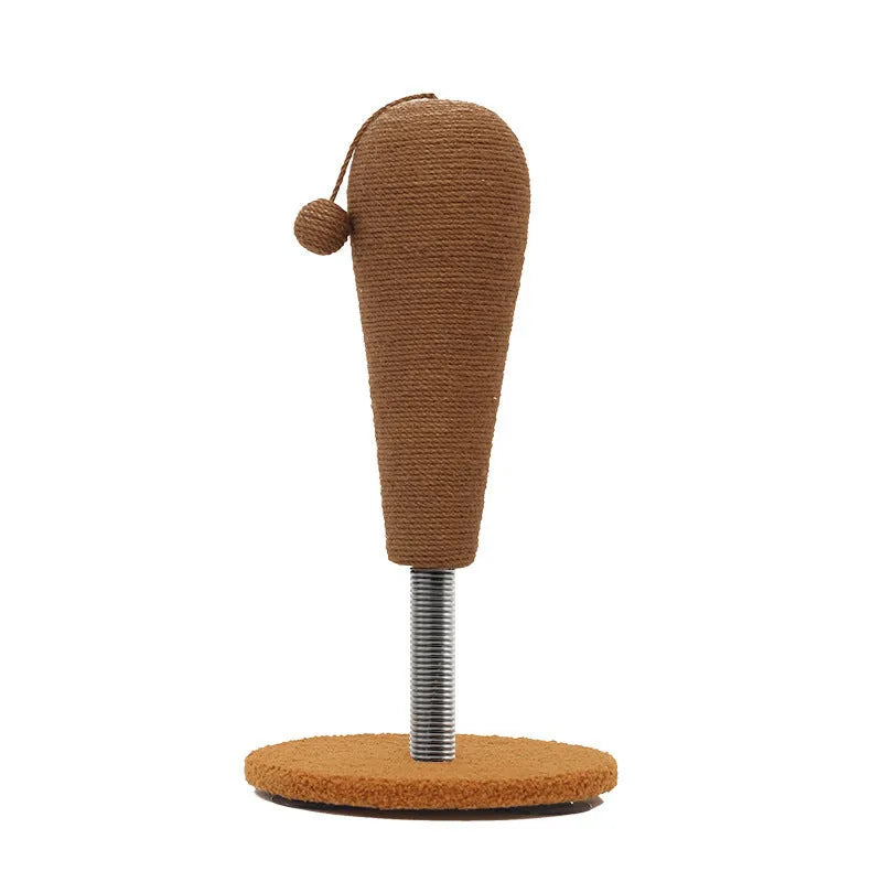 Large 40cm cat scratch board with hemp rope surface, cat grasping ball and tumbler toy attachments