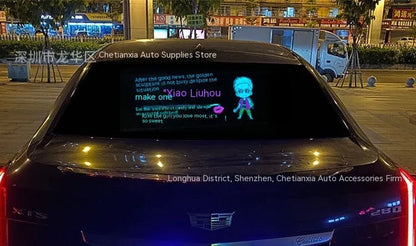 90cm by 25cm car voice control rhythm light with electroluminescent panel showing music-synchronised patterns