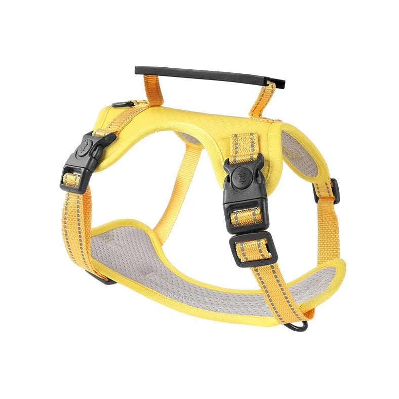 Dog chest harness traction rope in six colours with adjustable sizing for walking control