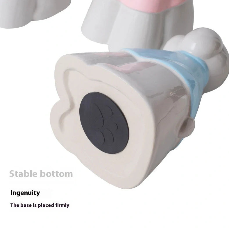 Handmade ceramic pet urn in choice of four colours, measuring 15cm tall with 10cm diameter