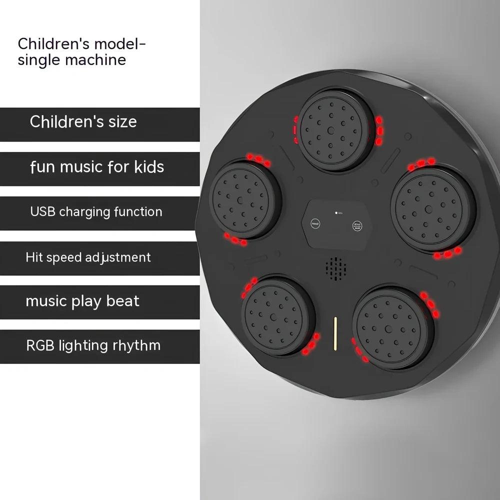 Children's hanging blue light reaction boxing target in PU, 45cm tall with electronic scoring for martial arts training