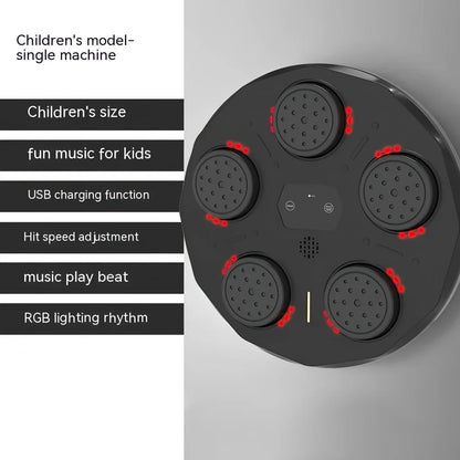 Children's hanging blue light reaction boxing target in PU, 45cm tall with electronic scoring for martial arts training