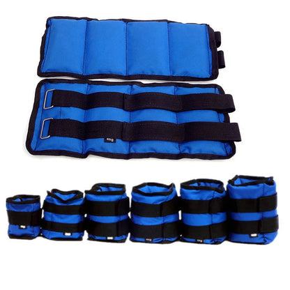 Legging sandbags for track and field training with Oxford cloth construction and adjustable weight options
