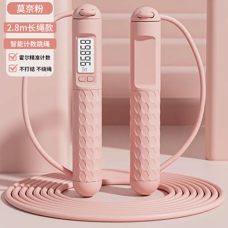 Fitness skipping rope with ball bearing mechanism and ABS plastic handles in adjustable 1.5m length