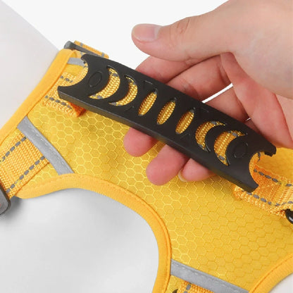 Reflective pet chest strap in multiple colours with adjustable sizing for dog walking safety