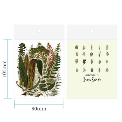 Enchanting transparent floral and mushroom stickers for DIY journaling and crafting