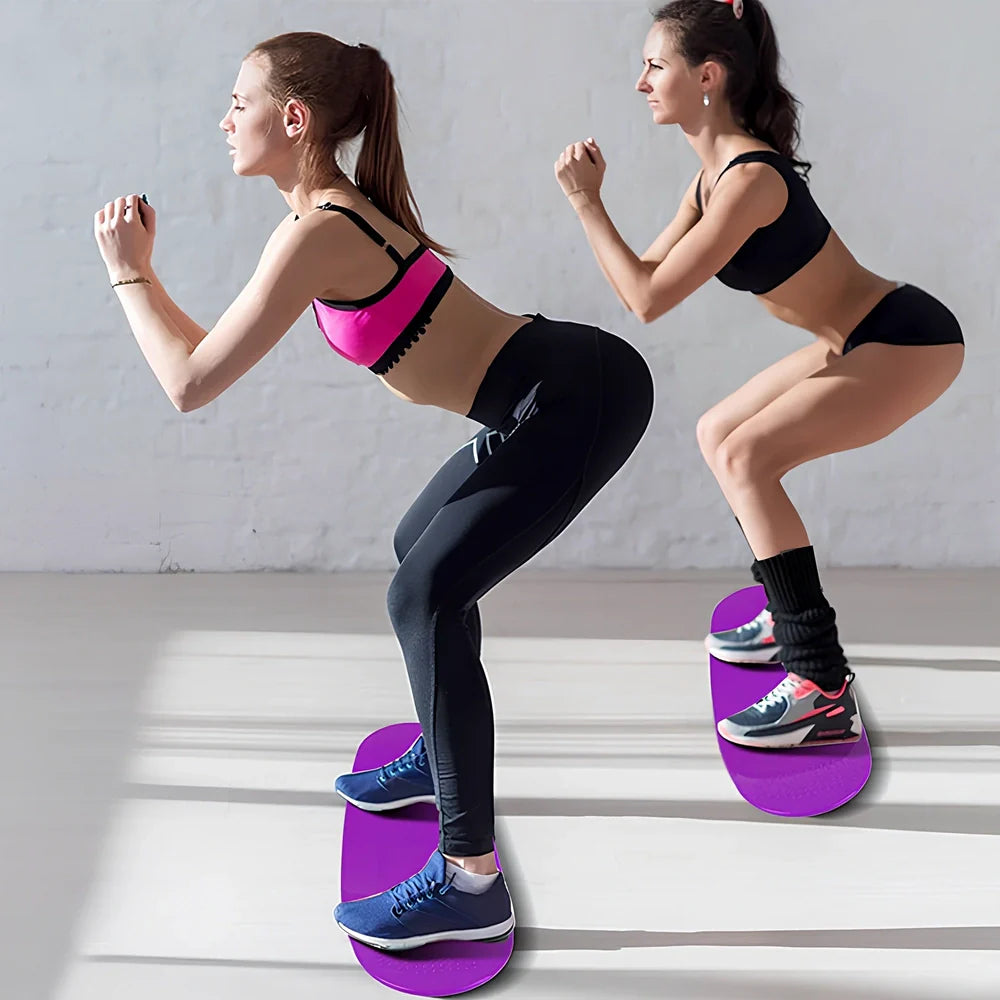 Simply Fit Board ABS balance board showing rotating mechanism and 60x24cm platform