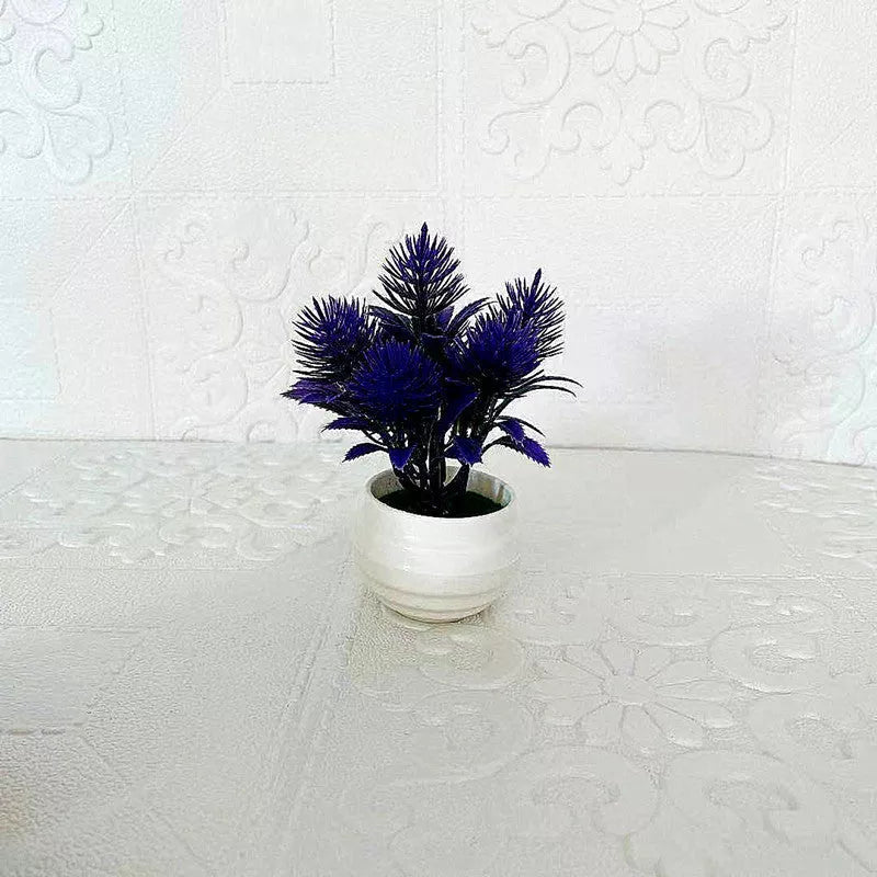 Simulated bonsai plant ornament in vibrant colors for home decor