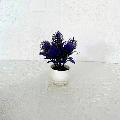 Simulated bonsai plant ornament in vibrant colors for home decor