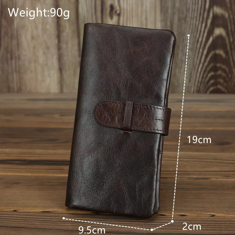 Genuine leather women's wallet with multiple card slots in brown and black colour options