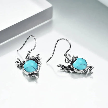 Zinc alloy dragon earrings with electroplating finish showing zodiac animal designs