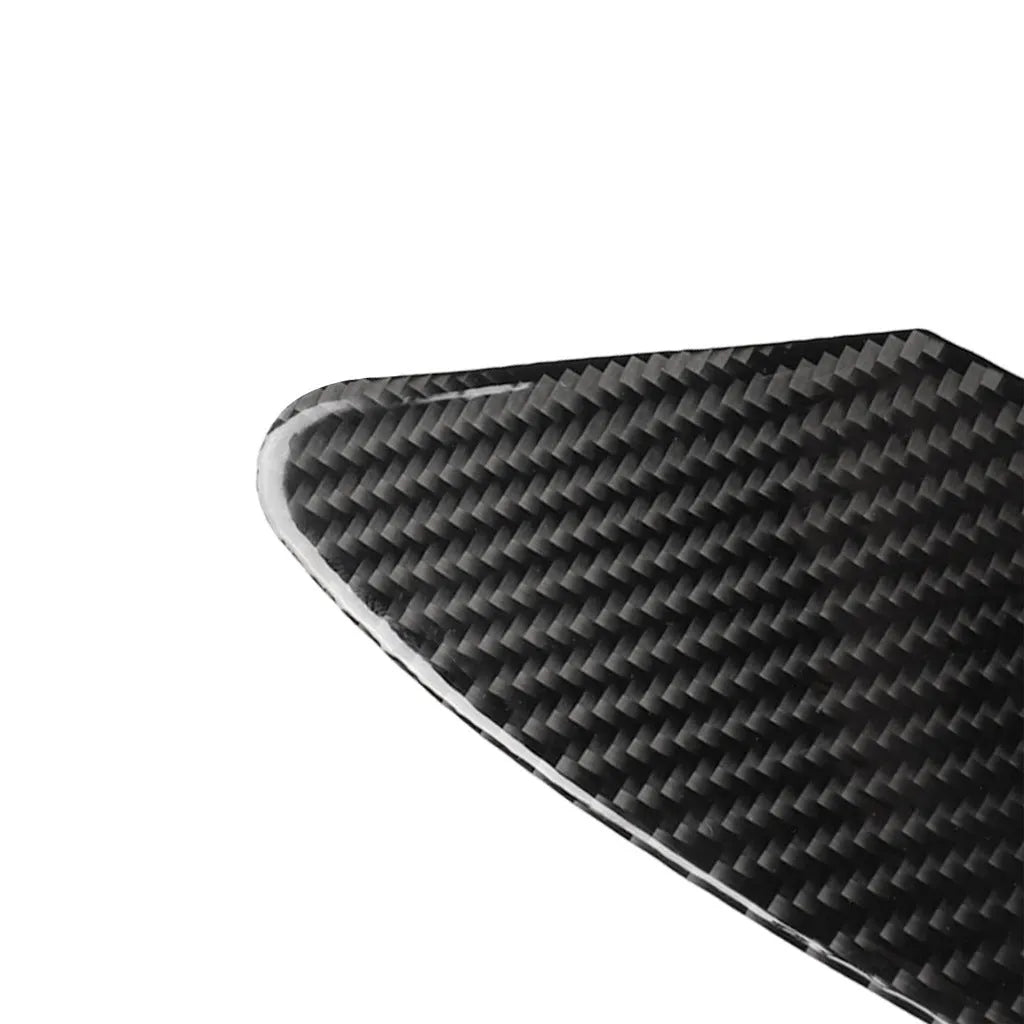 Carbon fibre USB charging port panel sticker for vehicle dashboards with adhesive backing