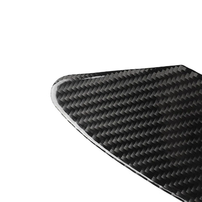 Carbon fibre USB charging port panel sticker for vehicle dashboards with adhesive backing