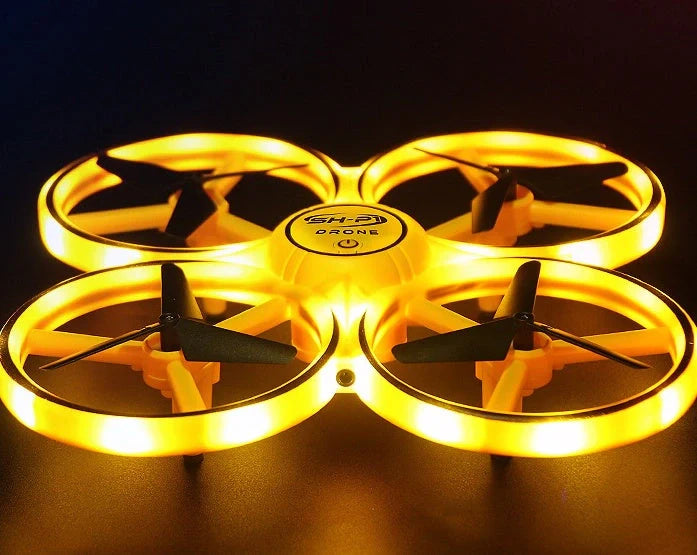 Quadrocopter UFO Induction Flying Saucer with gesture remote control and LED lights