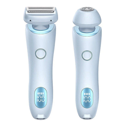 Cordless women's electric shaver with specialized square foil head and hypoallergenic blades for smooth, hair-free skin