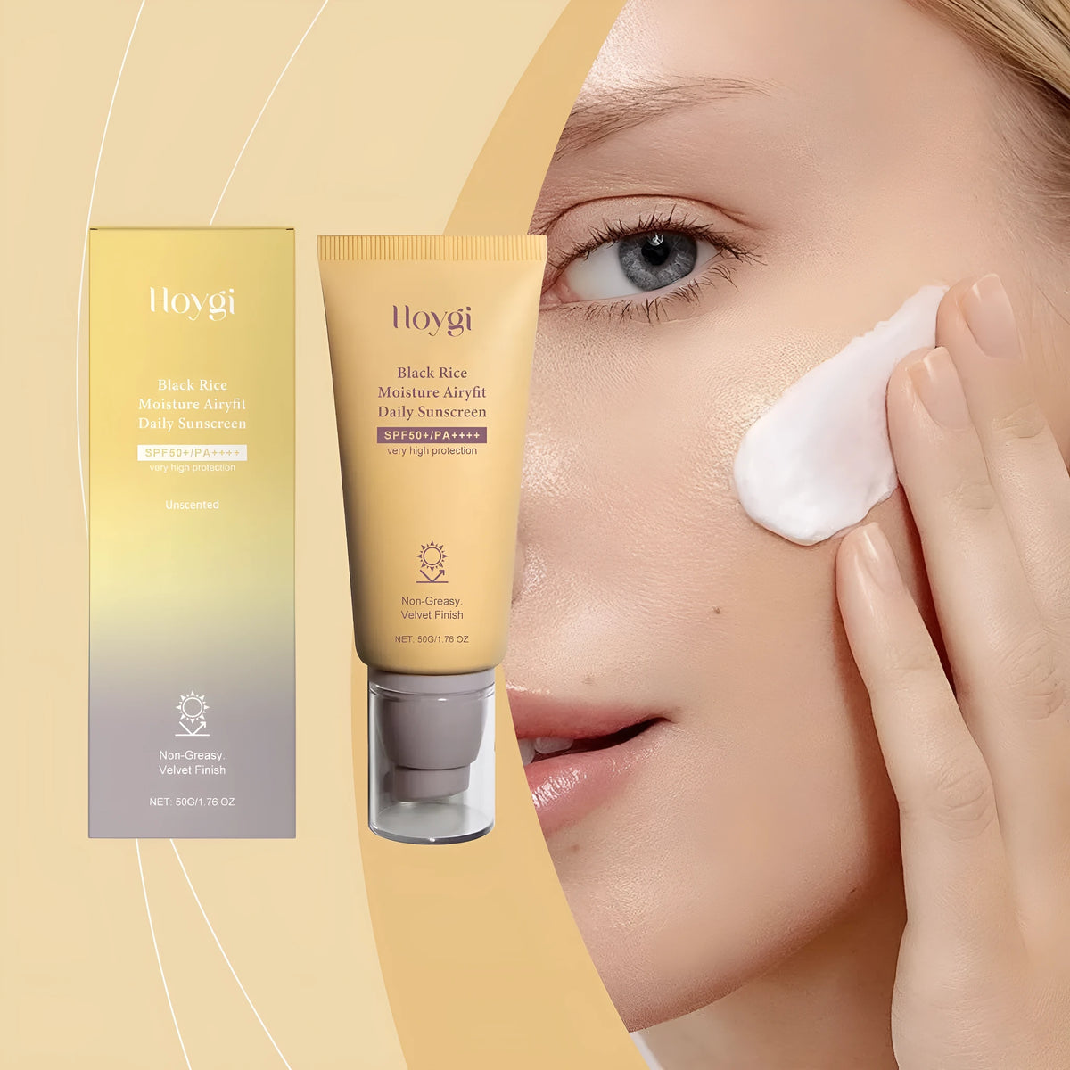 Mild Moisturising Protective Cream tube with hyaluronic acid and rice extract, 50g