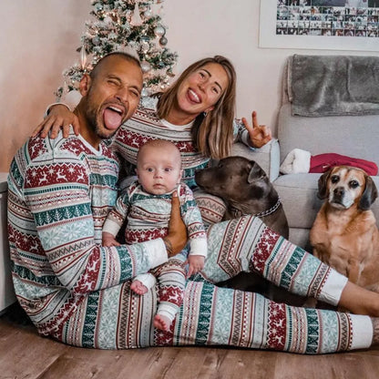 2024 Family Christmas Matching Pajamas Set in vibrant colors for all ages