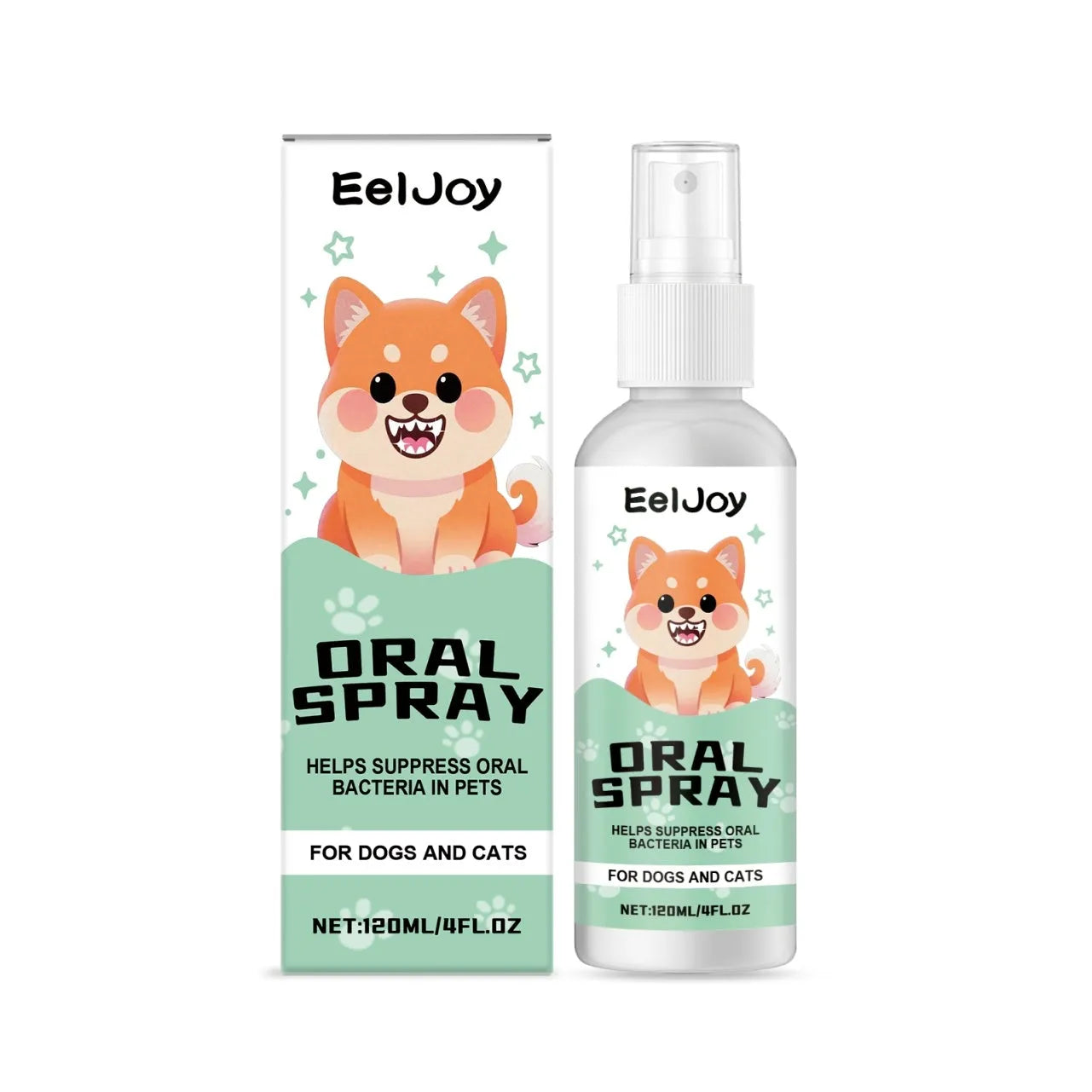 120ml pet oral spray bottle with pump for dental care in dogs and cats