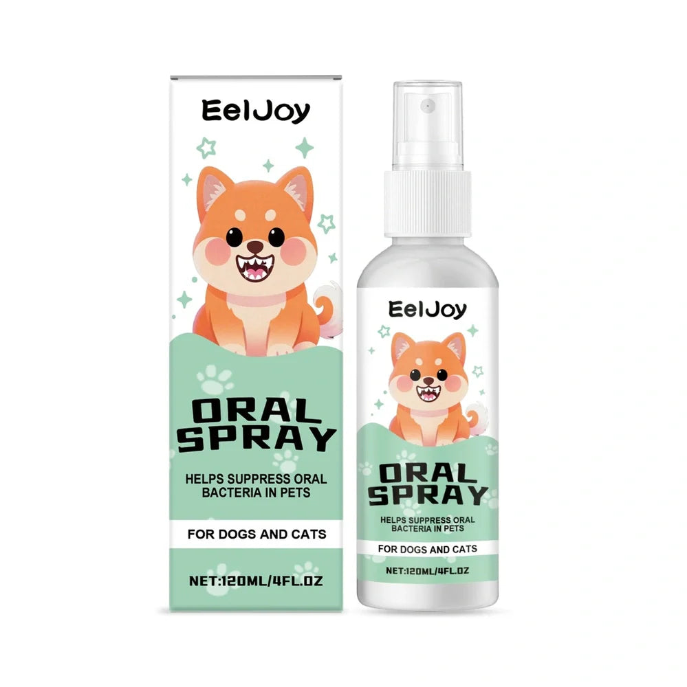120ml pet oral spray bottle with chlorhexidine and mint extract for dental care