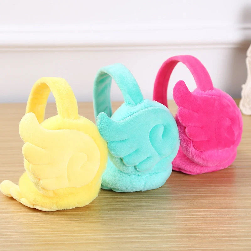 Girls Plush Earmuffs in various colors for winter warmth and style