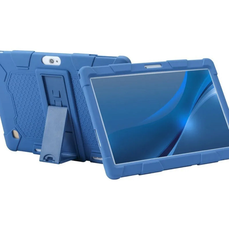 Little Overlord H10 Pro M20 tablet silicone protective case 10.1 inch tablet cover thickened drop resistant case with built-in stand shockproof anti-wear case available in pink red purple green black sky blue dark blue and sweet bean paste colours