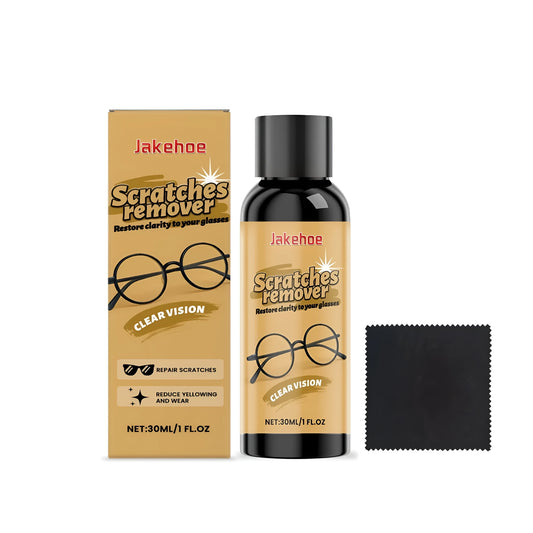 30ml glasses scratch remover bottle and polishing cloth for spectacle and sunglass lens care