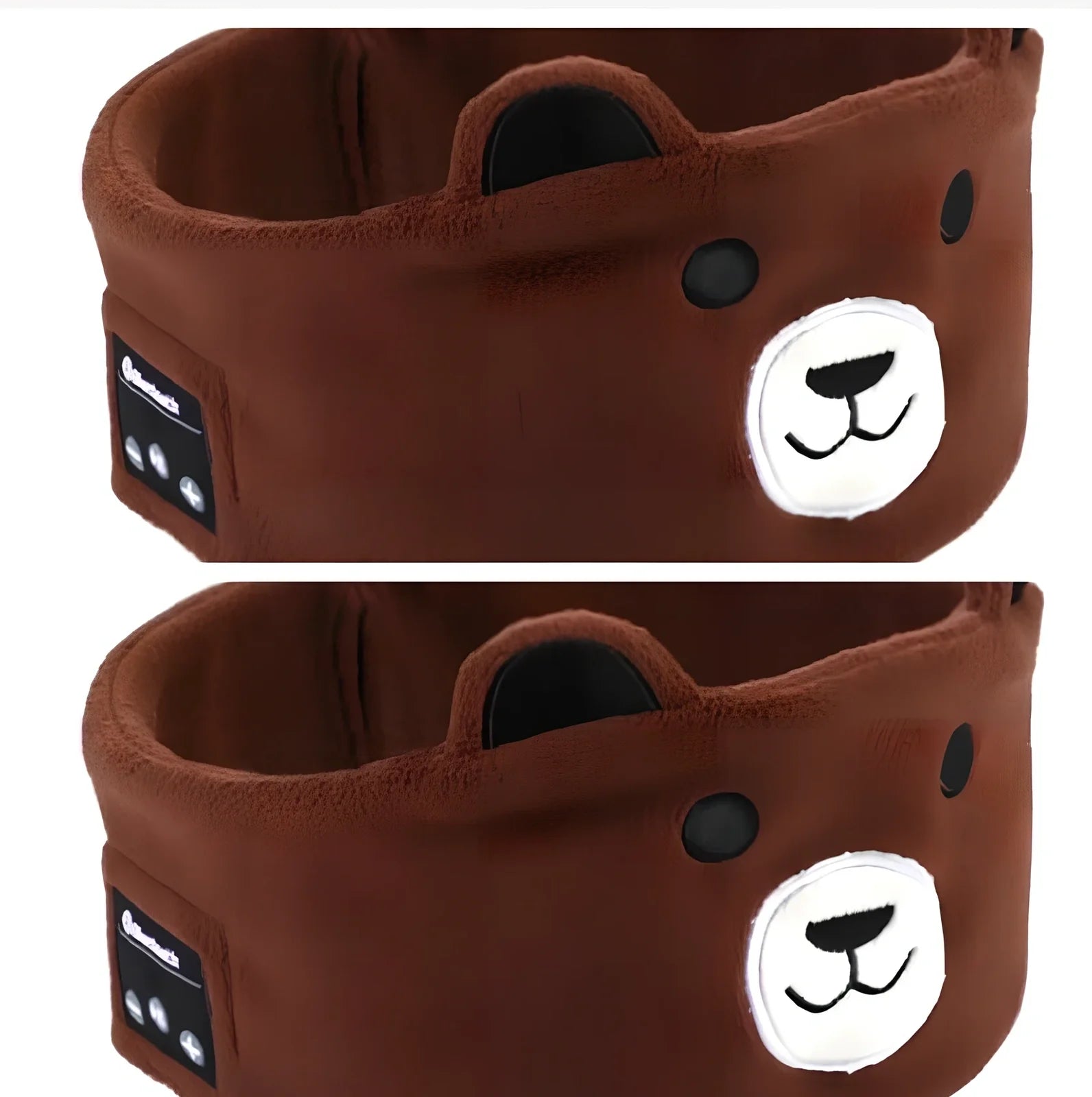 Bluetooth animal headband sleep mask with dinosaur hood showing integrated speakers and wireless design