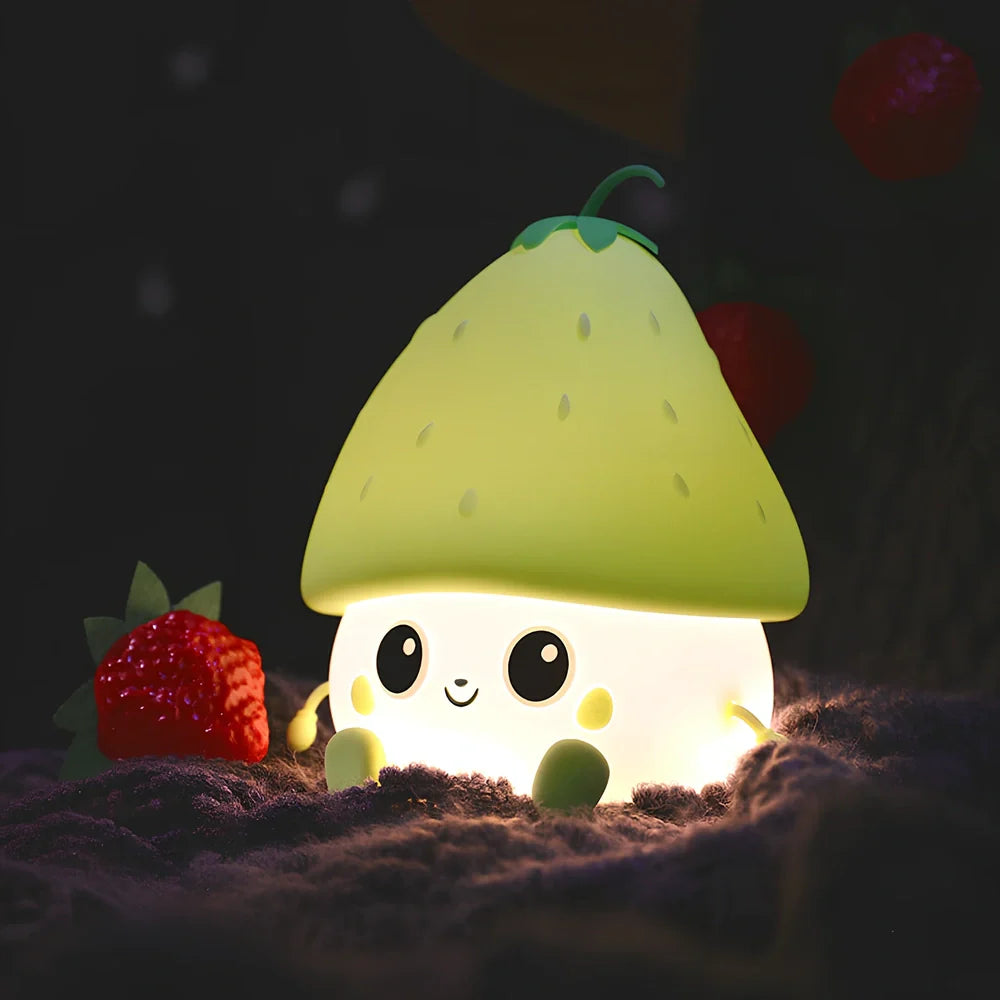 Berry Trouble Light voice-activated children's decor with silicone construction and 1200mAh battery