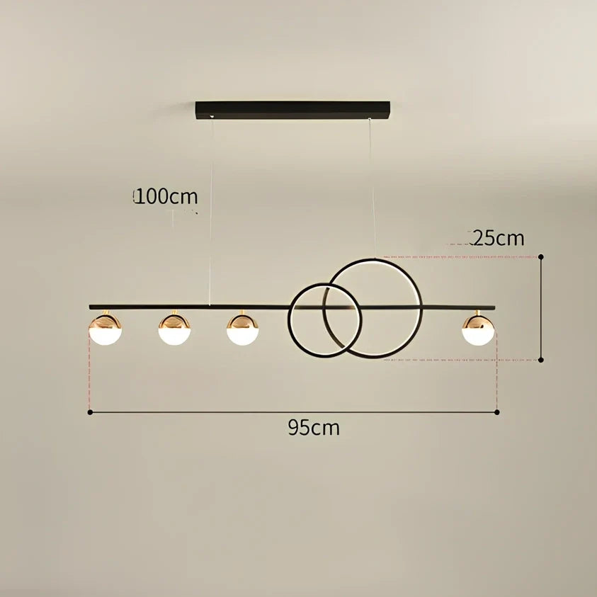 Rectangular aluminium ceiling lamp in black or gold with remote control for dimming and colour adjustment