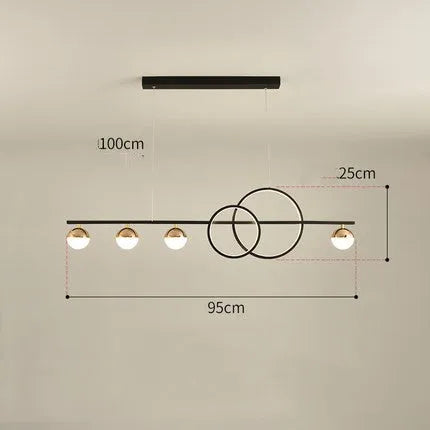 Rectangular aluminium ceiling lamp in black or gold finish, with remote control for dimming, sizes 80cm 95cm 120cm