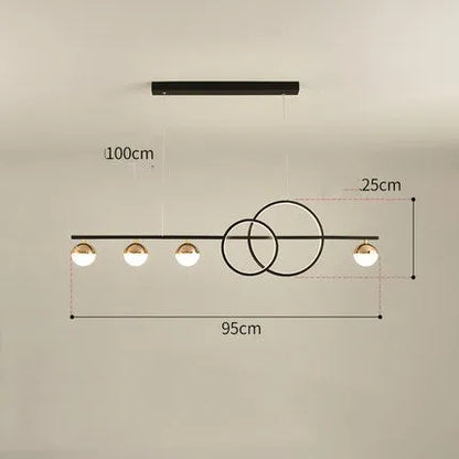 Rectangular aluminium ceiling lamp in black or gold finish, with remote control for dimming, sizes 80cm 95cm 120cm