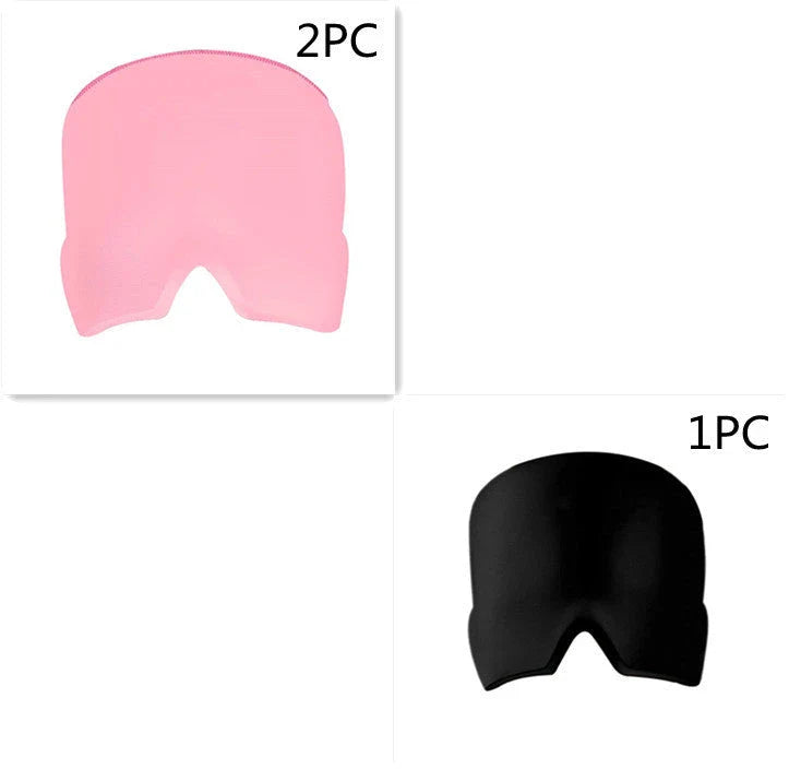 Soothing ice gel eye mask with elastic cloth design for headache and eye strain relief