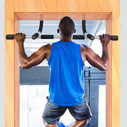 Indoor fitness door frame pull-up bar for strength training